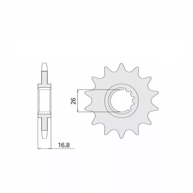Ritzel 14 Zähne Teilung 525