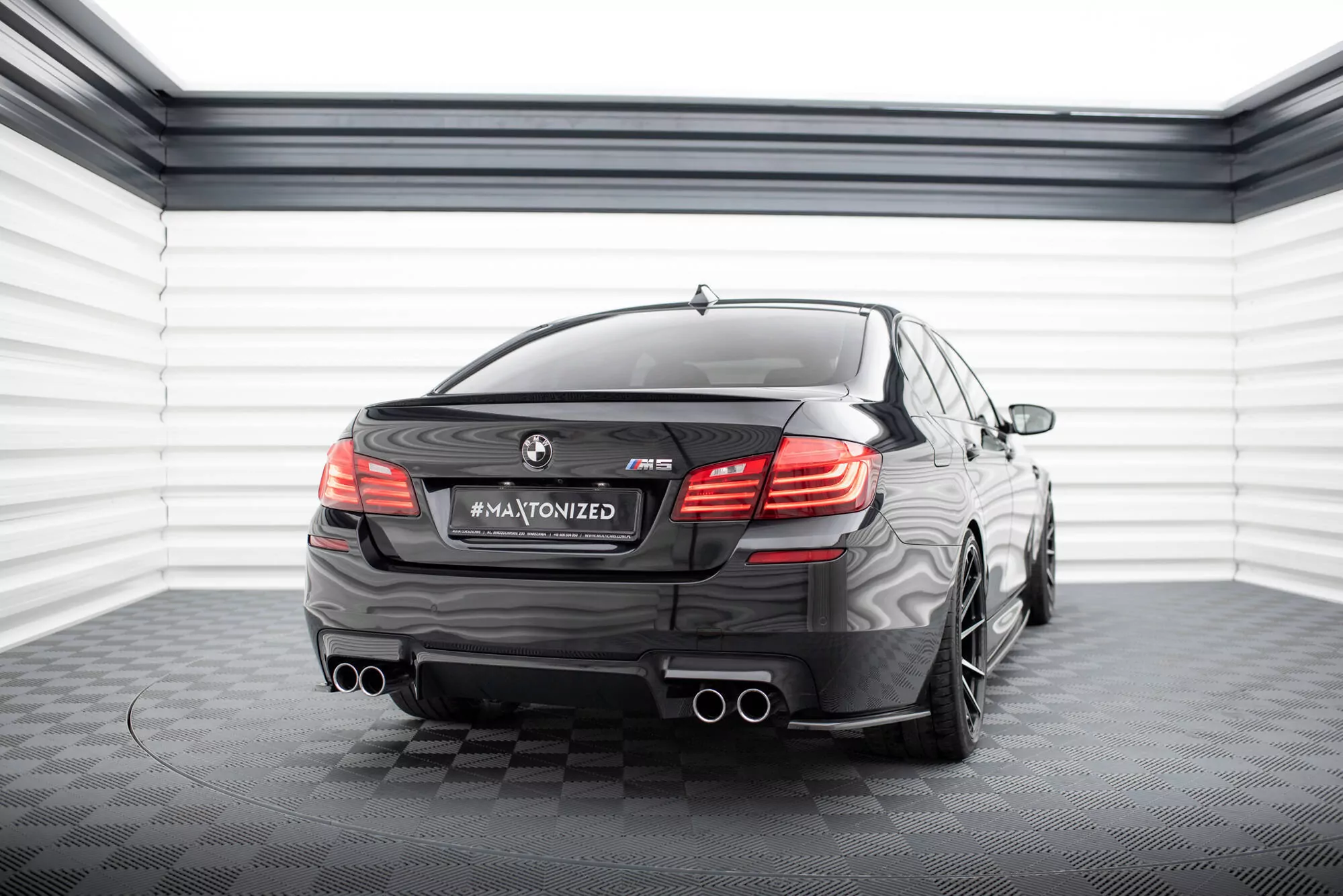 Heck Ansatz Flaps Diffusor Passend Für Diffusor Passend Für BMW M5 F10 Schwarz Hochglanz Schwarz Hochglanz