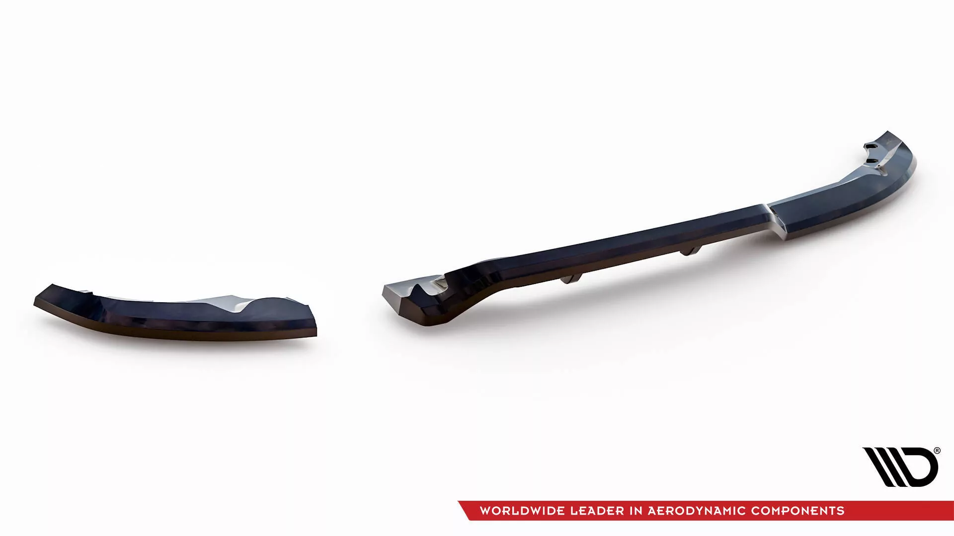 Hinten Splitter (mit Einem Vertikalem Balken) Renault Clio R.S. Line Mk5 Schwarz Hochglanz