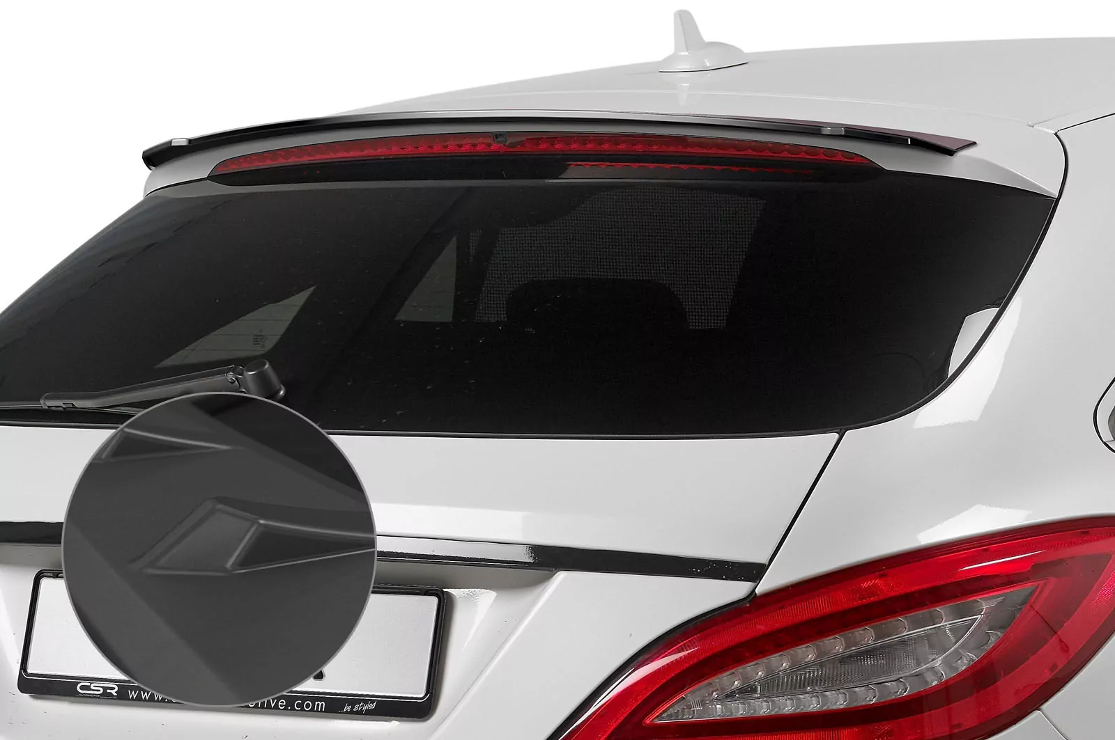 Heckflügel mit ABE für Mercedes Benz CLS X218 AMG-Line Lackierfreundlich (schwarz matt)
