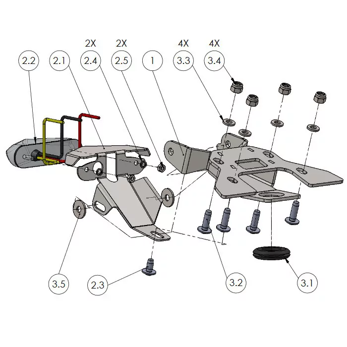 Kennzeichenhalter-Set | YAMAHA XSR 900 | 16-18 verstellbar | inklusive Reflektor | LED-Rücklicht