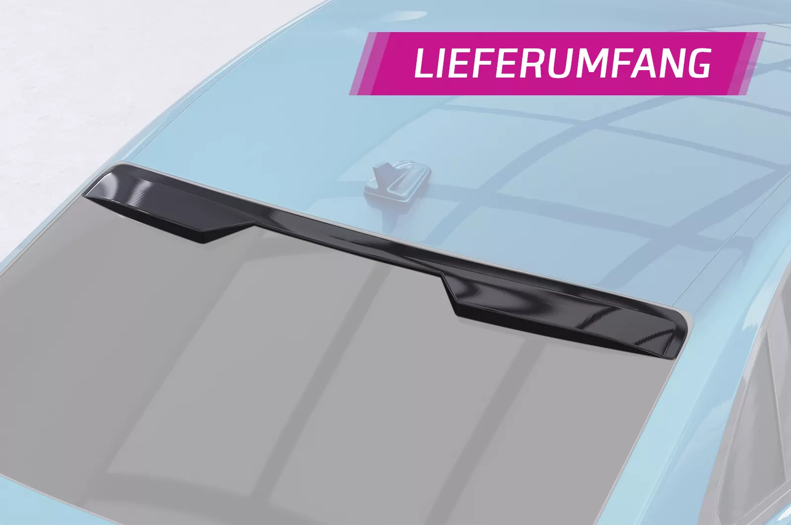 Heckscheibenblende für Audi A3 / S3 / RS3 (8Y) Limousine HSB086 Schwarz Strukturiert