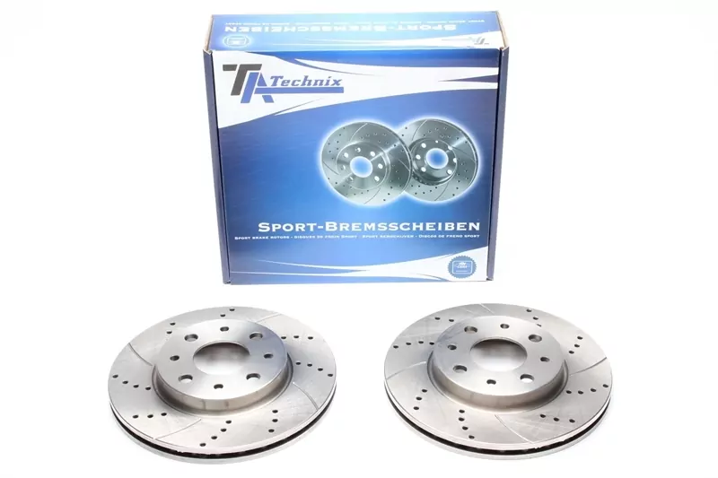 TA Technix Sport Bremsscheiben Satz Vorderachse passend für Fiat 500/Panda / Ford KA