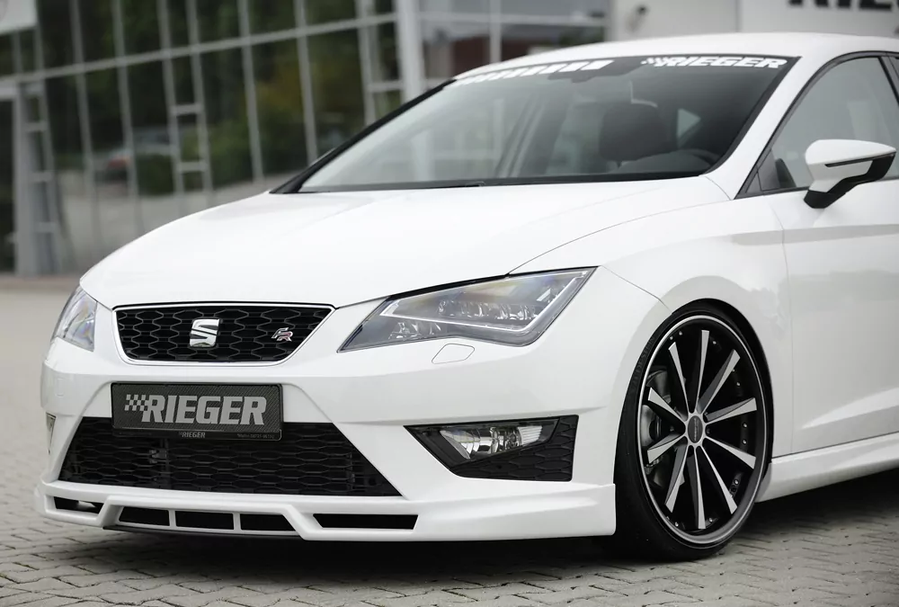 Rieger Spoilerlippe für Seat Leon Cupra (5F) - 5-tür. (ST/Kombi) 03.14-12.16 (bis Facelift) carbon optik