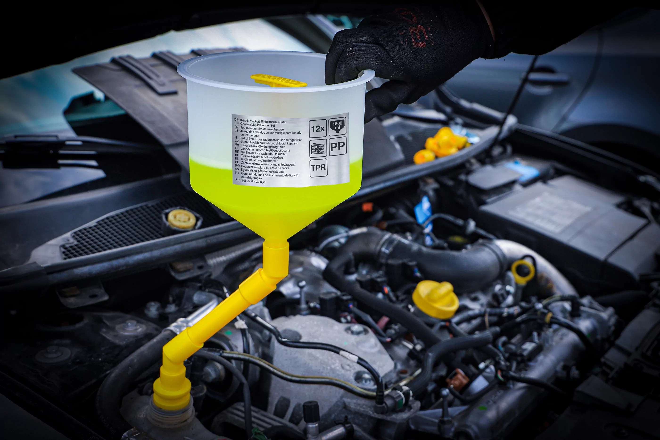 Kühlflüssigkeit-Einfülltrichter-Satz | 12-tlg.