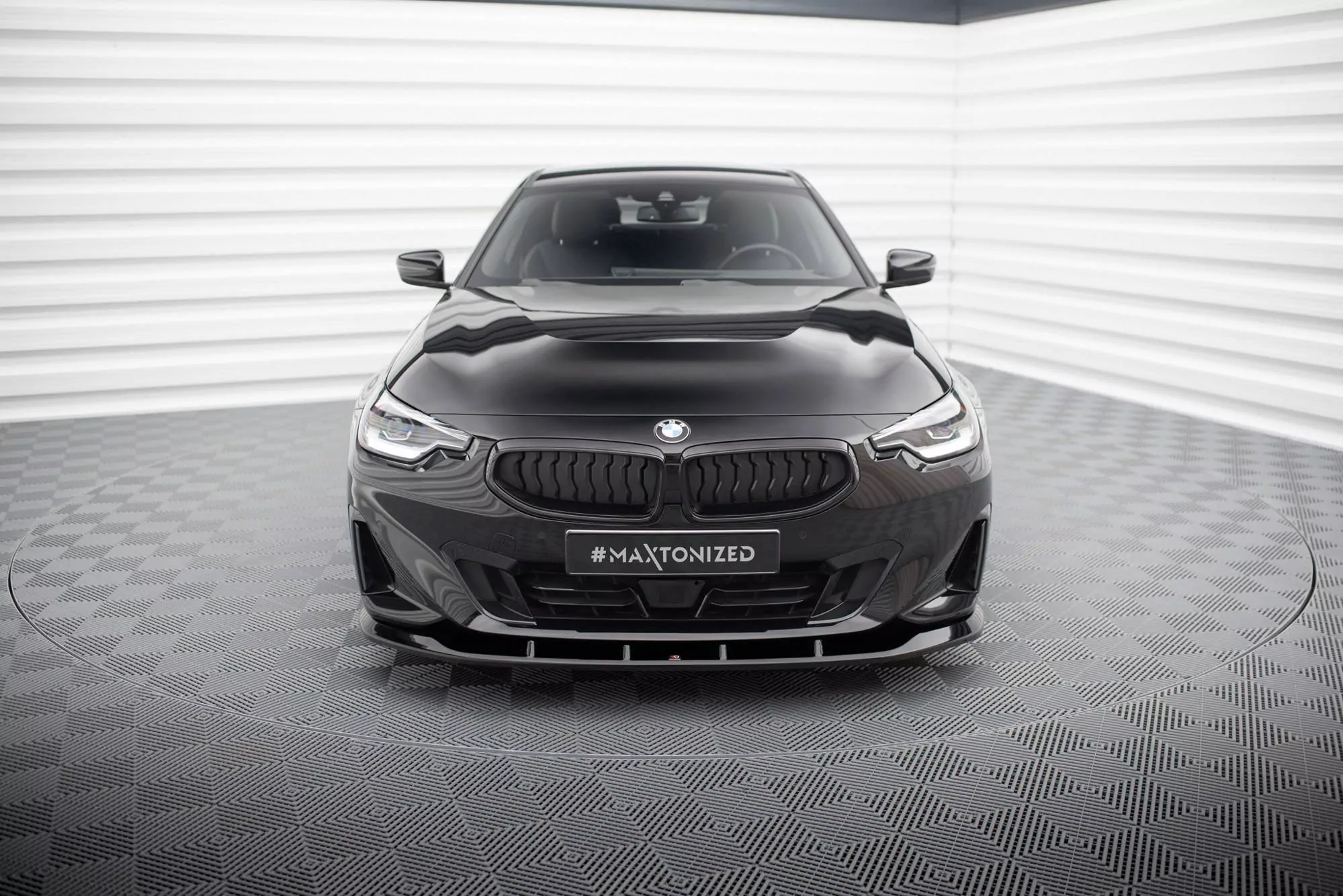 Front Ansatz V.1 Für BMW 2 Coupe G42 Schwarz Hochglanz