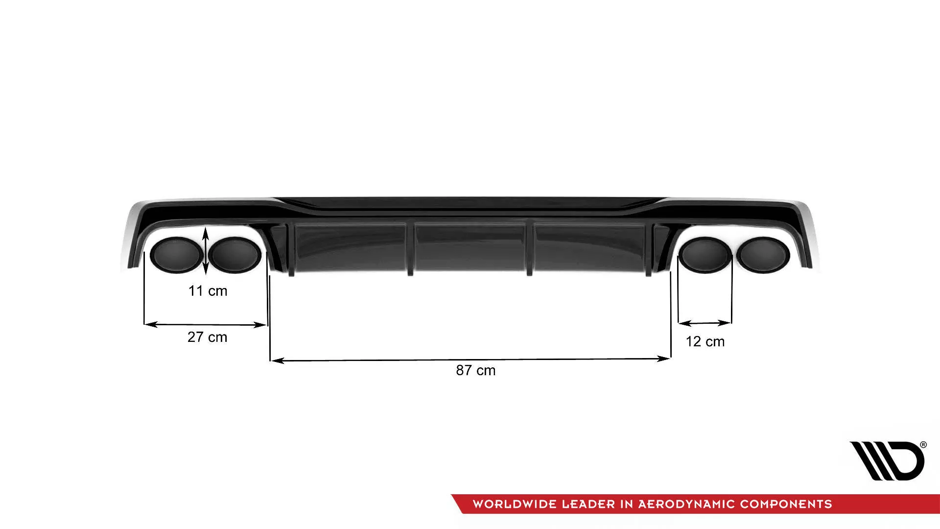 Diffusor Heck Ansatz Für Audi A6 S-Line / S6 C8 / C8 Facelift Schwarz Hochglanz