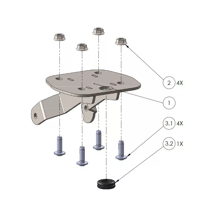 Kennzeichenhalter | YAMAHA YZF125R | 19-20 verstellbar | schwarz | inkl. Reflektorhalter
