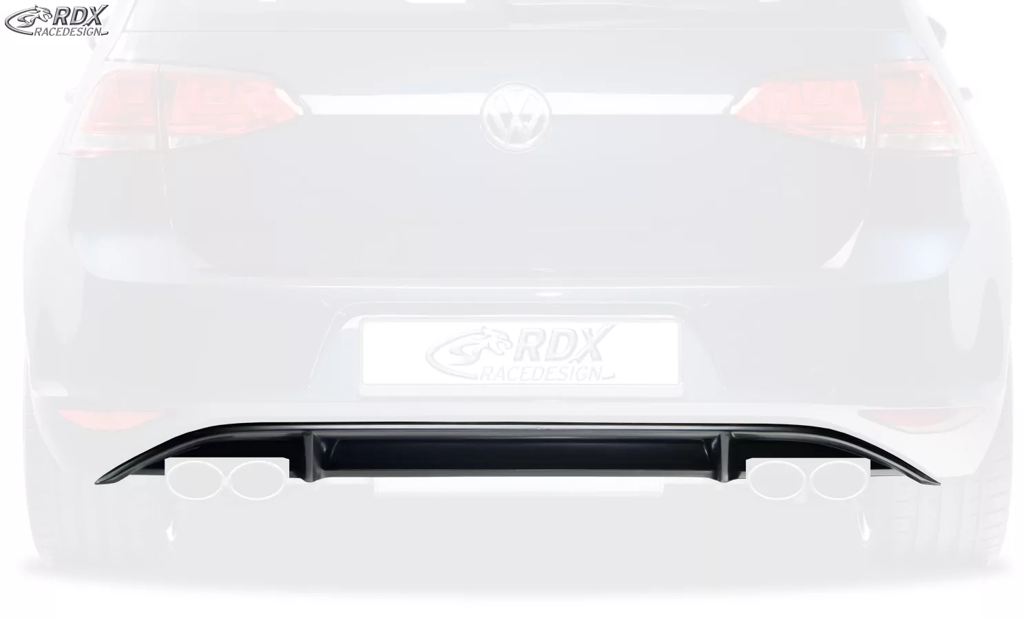 RDX Heckansatz für VW Golf 7 "R-Look" Heckeinsatz Heckblende Diffusor