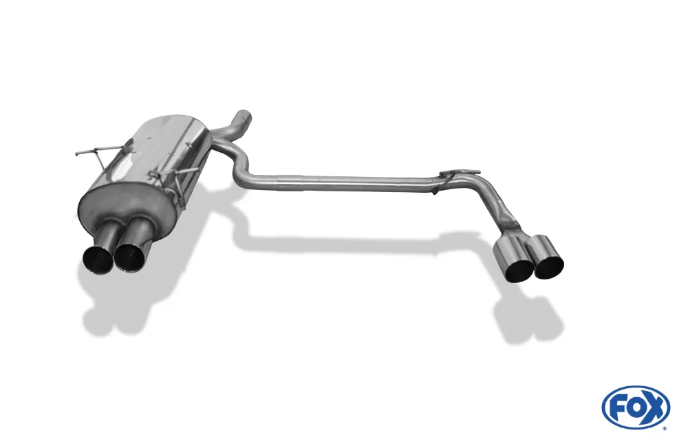 BMW E46 320/ 323/ 328  Endschalldämpfer Ausgang rechts/links einflutig auf original MSD - 2x76 Typ 10 rechts/links