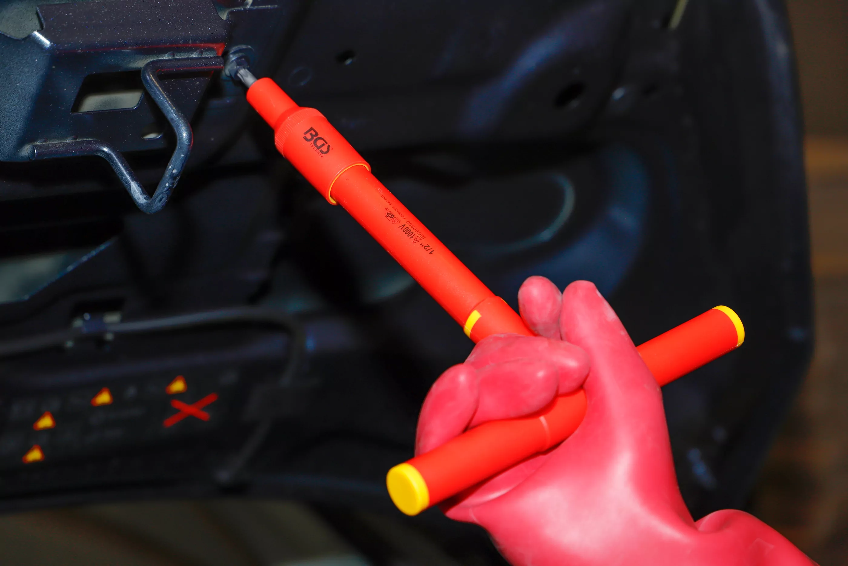 VDE-Bit-Einsatz-Satz | Antrieb Innenvierkant 12,5 mm (1/2") | T-Profil (für Torx) T20 - T55 | 10-tlg.