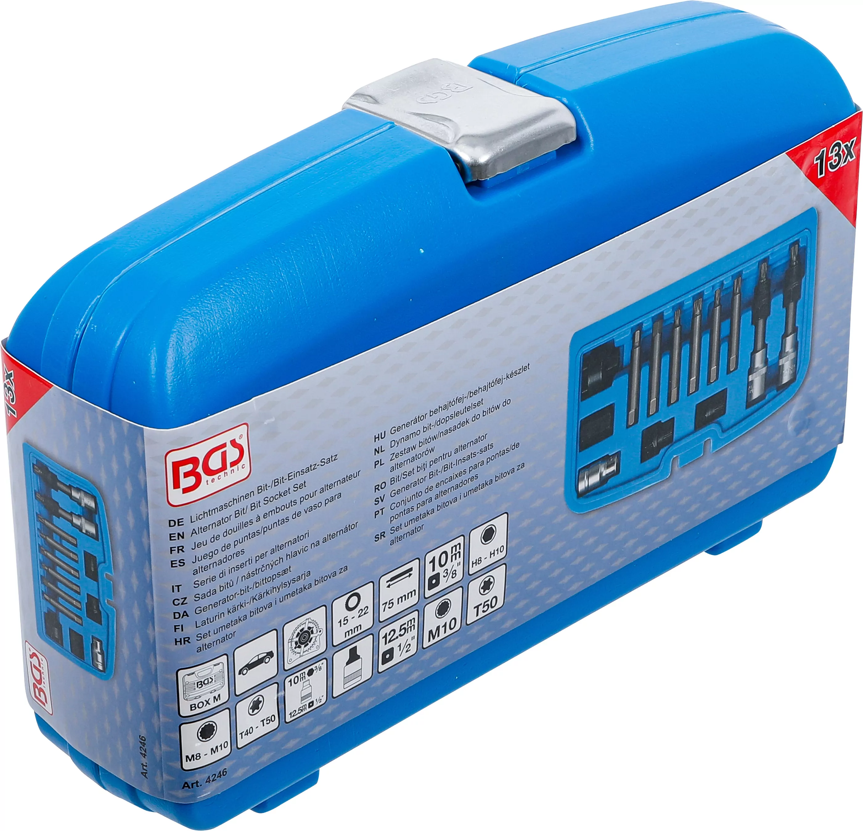 Lichtmaschinen Bit-/Bit-Einsatz-Satz | Antrieb 12,5 mm (1/2") | 13-tlg.