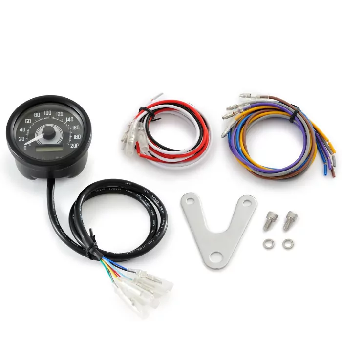 Digitaltacho | New Velona 60 | -200 Km/h | Typ A | Schwarz | Led Weiss