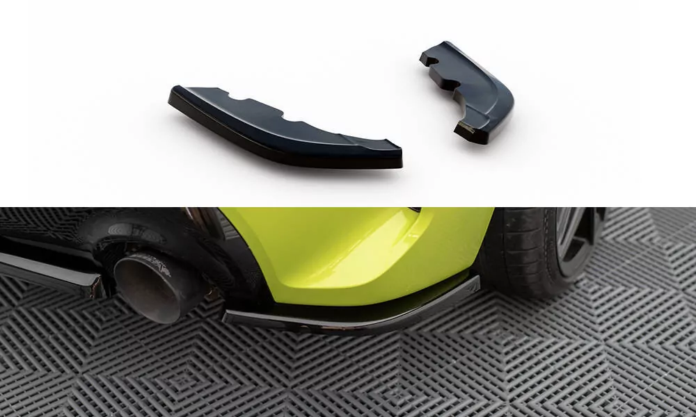 Heck Ansatz Flaps Diffusor V.7 Für BMW 1er M-Paket / M135i F40 Schwarz Hochglanz