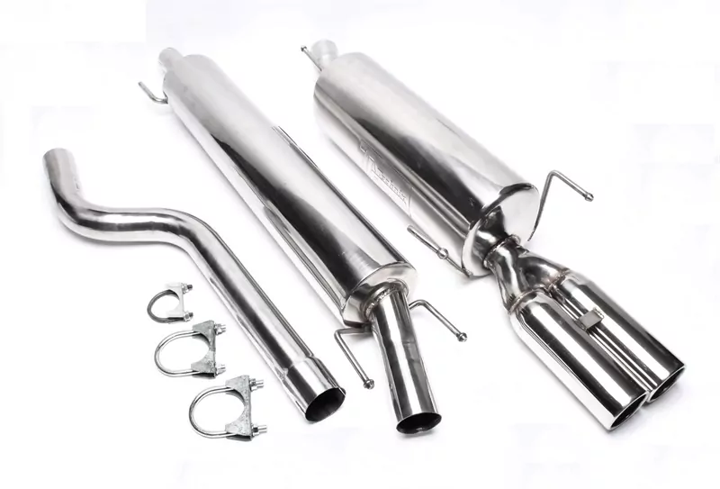 TA Technix Edelstahlanlage 2x76mm rund gebördelt passend für Opel Astra G Caravan