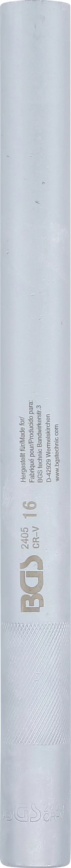 Zündkerzen-Einsatz Zwölfkant, extra lang | Antrieb Innenvierkant 10 mm (3/8") | SW 16 mm