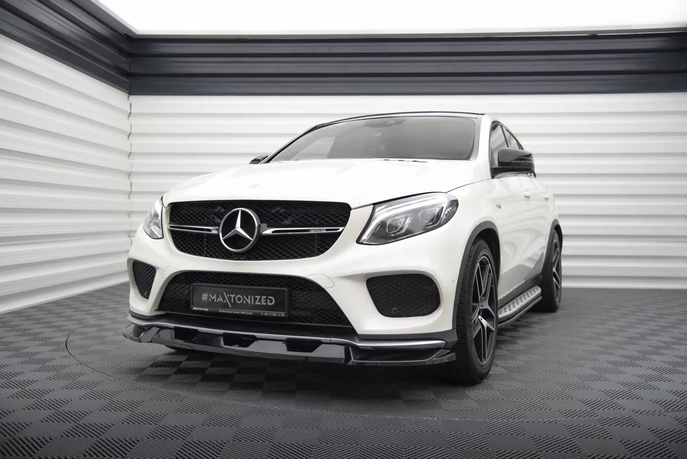 Front Ansatz V.1 Für Mercedes-Benz GLE Coupe 43 AMG / AMG-Line C292 Schwarz Hochglanz