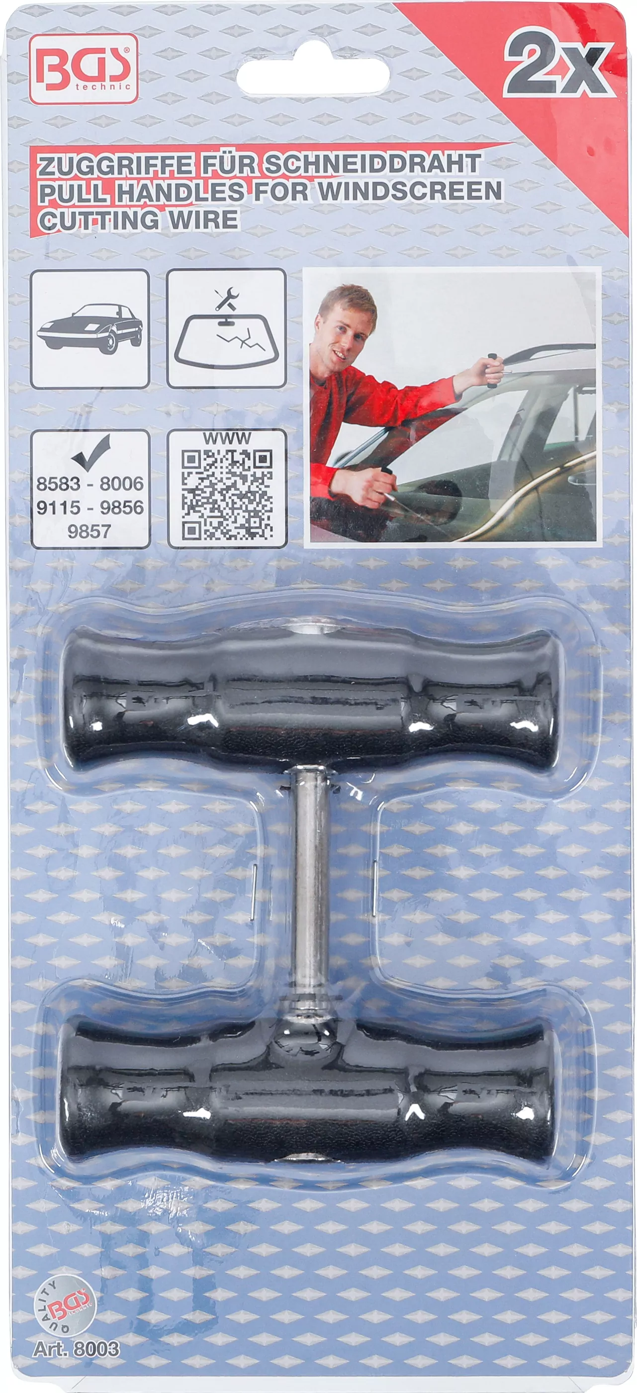 Zuggriffe für Schneiddraht zum Ausglasen | 2-tlg.