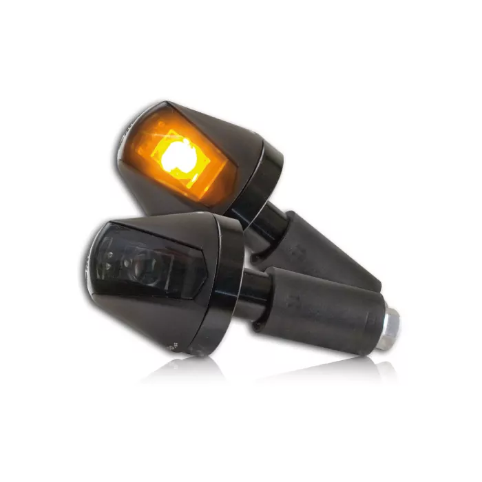 Alu-lenkerendenblinker "knight", Hi-power Led, Stck, Schwarz, Getönt, Maße: Ø 36 X T 36 Mm, E-gep