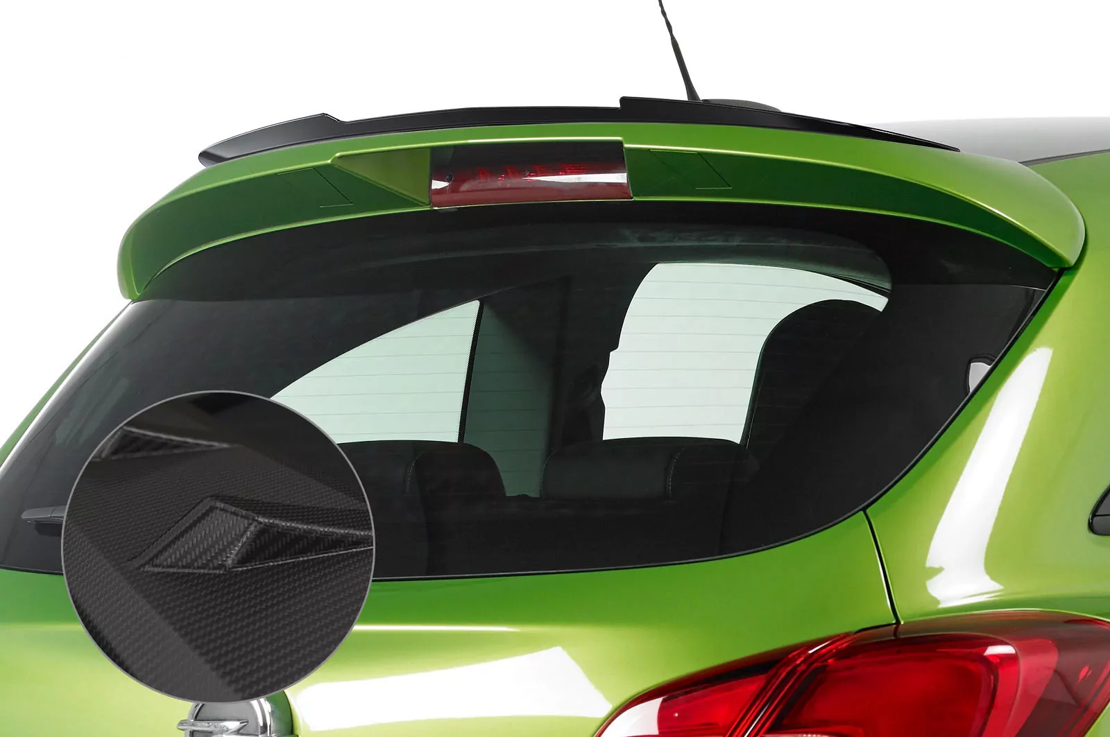 Heckflügel mit ABE für Opel Corsa E OPC-Line HF663-M Carbon Look (matt)