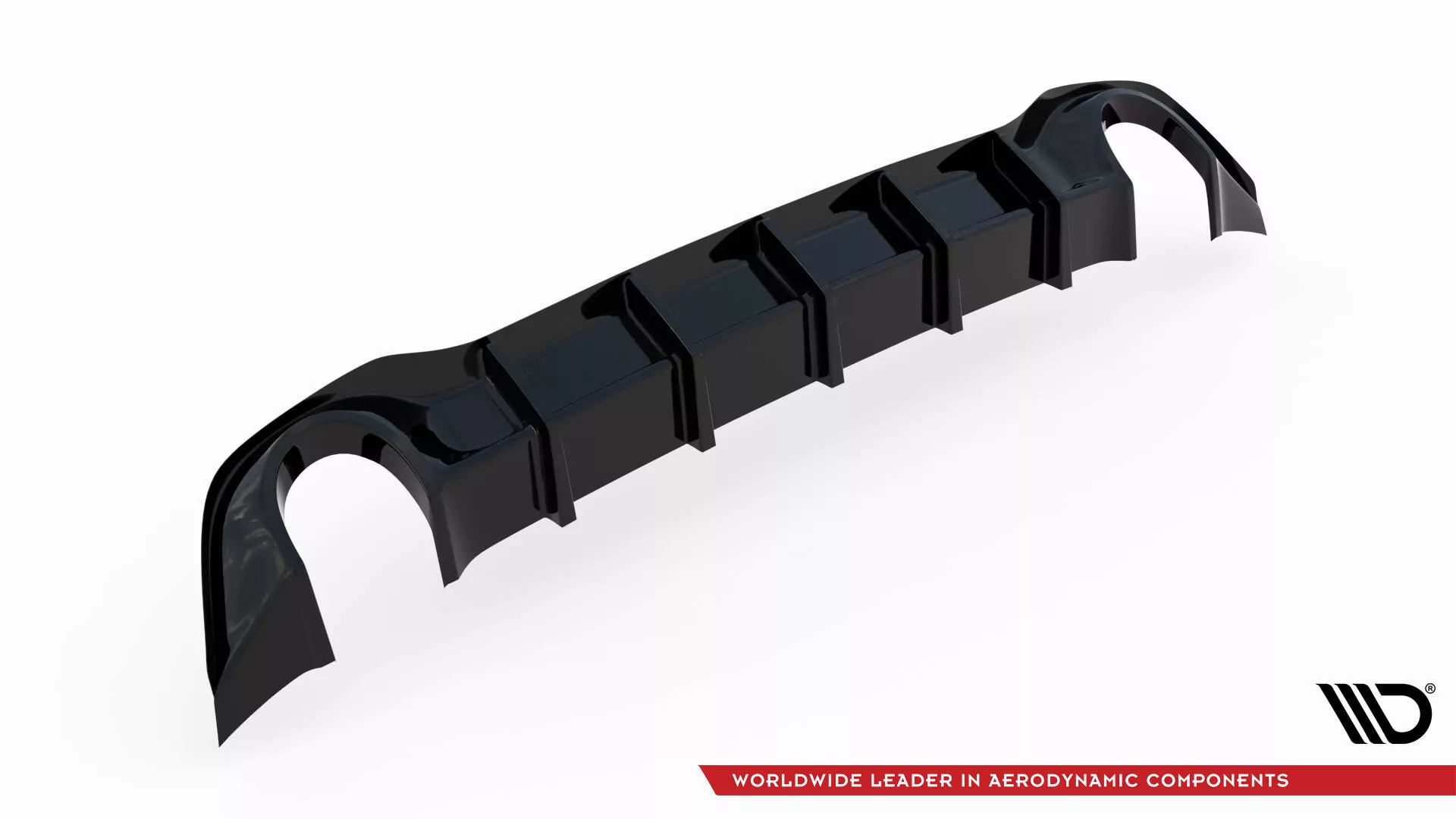 Diffusor Heck Ansatz V.3 Für Volkswagen Golf GTI Mk8 Schwarz Hochglanz