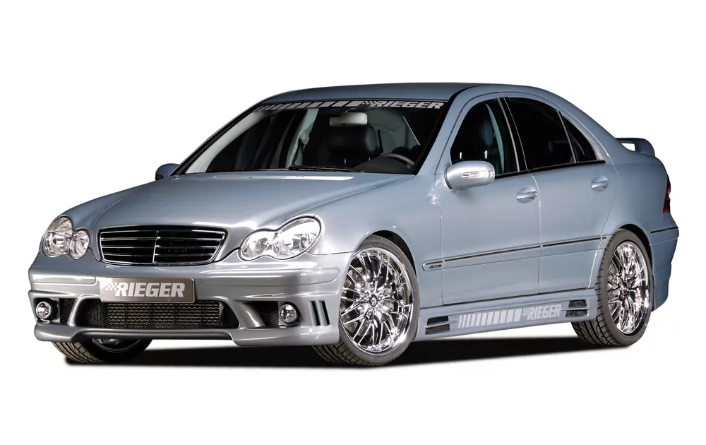 Rieger Spoilerstoßstange für Mercedes C-Klasse (W203) - T-Modell 05.00- carbon optik