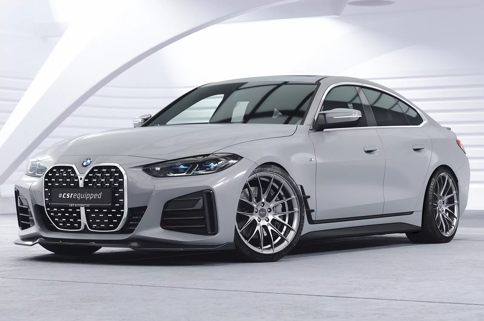 Cup-Spoilerlippe mit ABE für BMW 4er (G26) / i4 M-Paket CSL668 Schwarz Strukturiert