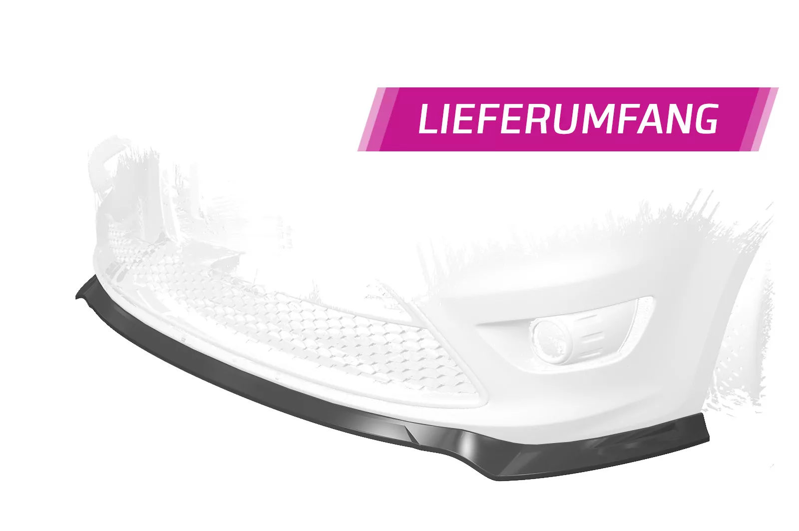 Cup-Spoilerlippe für Ford Focus MK2 ST CSL509-M Carbon Look (matt)