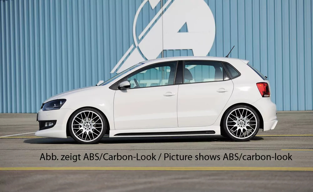 Rieger Seitenschweller rechts  matt schwarz für VW Polo 6 GTI (6R) 5-tür. 02.14- (ab Facelift)