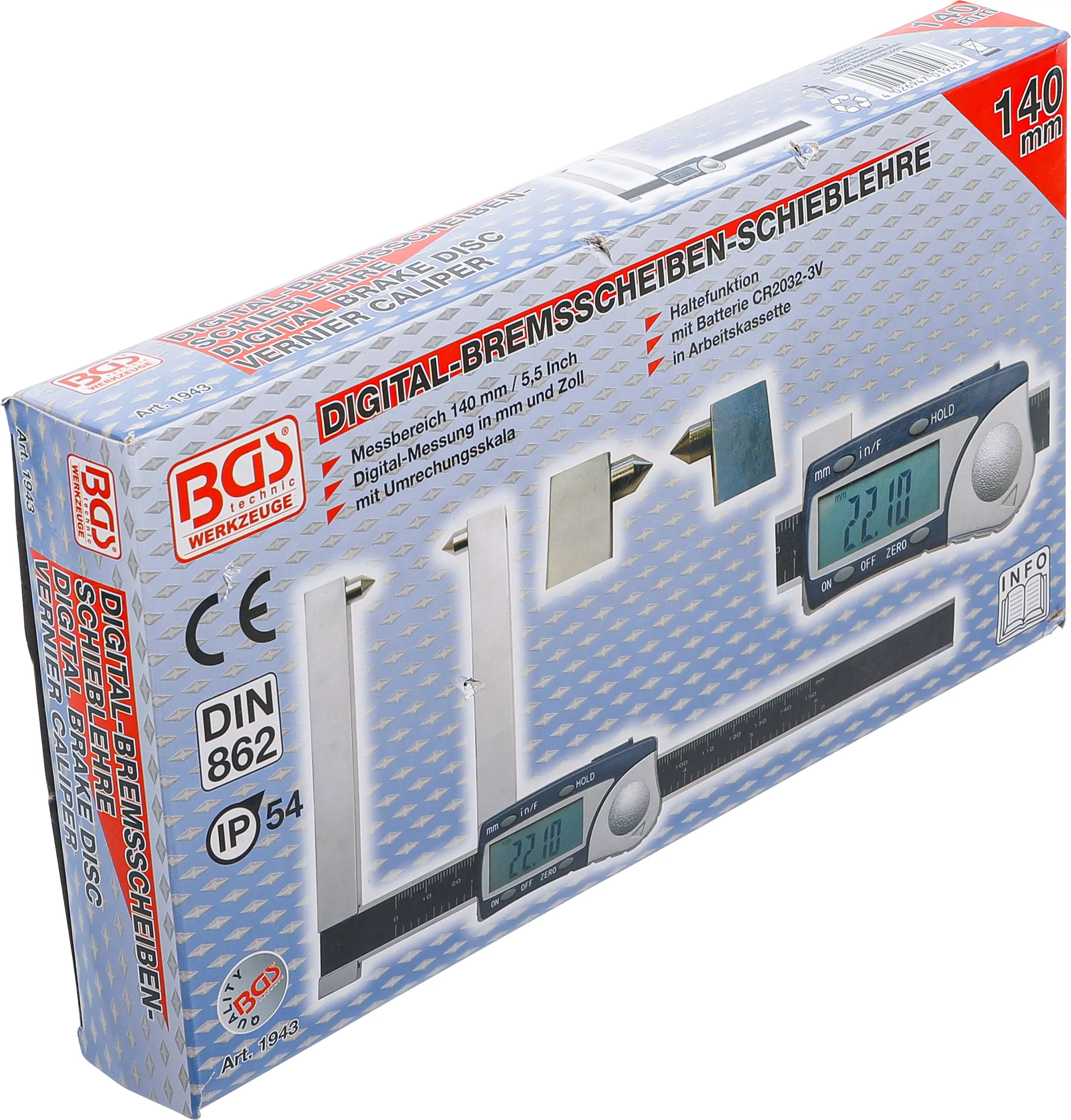 Digital-Bremsscheiben-Messschieber | 140 mm