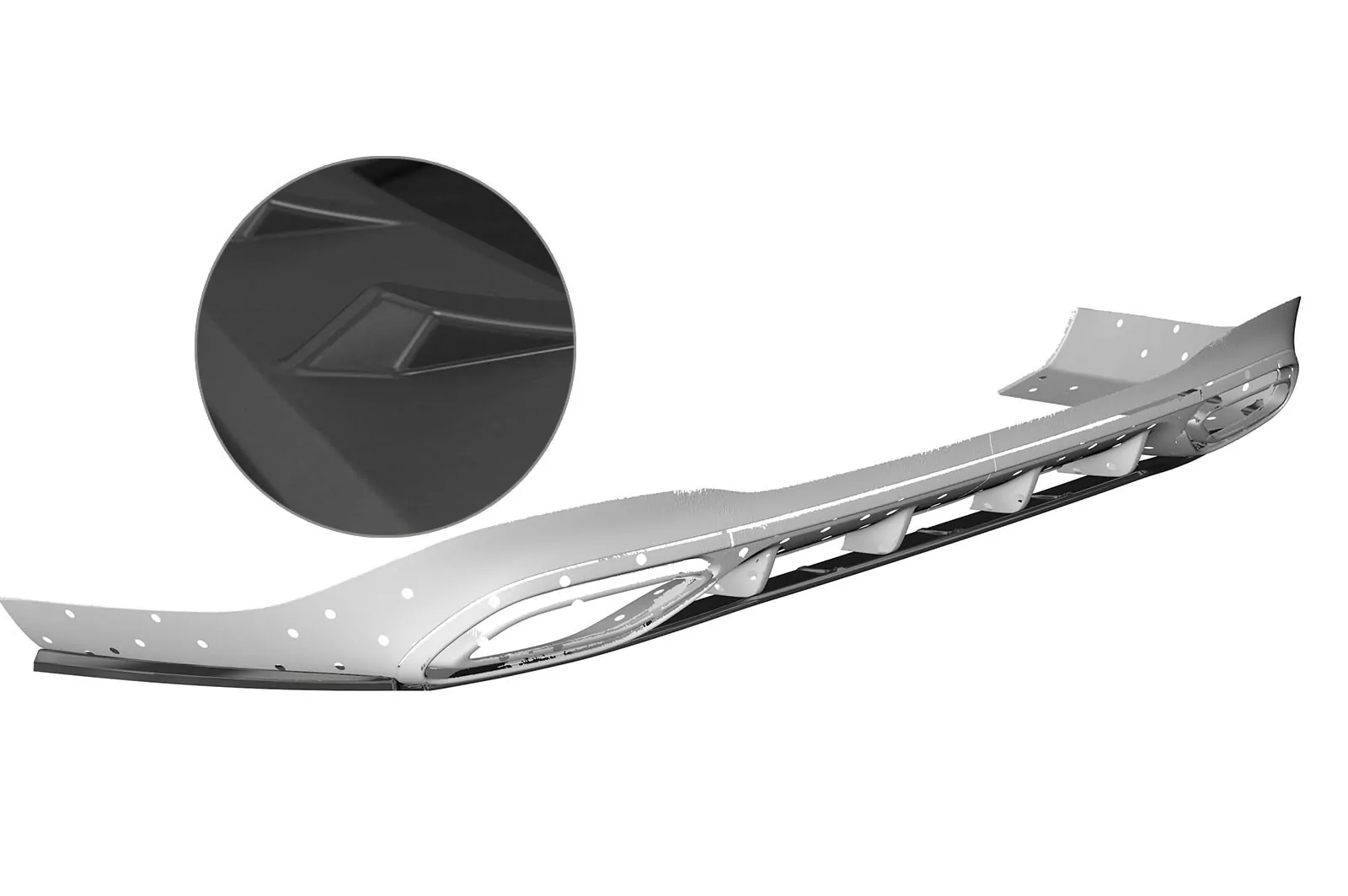 Heckansatz für Mercedes Benz CLA X118 AMG-Line Lackierfreundlich (schwarz matt)