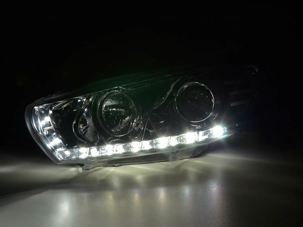 Scheinwerfer Set Daylight LED Tagfahrlicht VW Scirocco 3 Typ 13 chrom