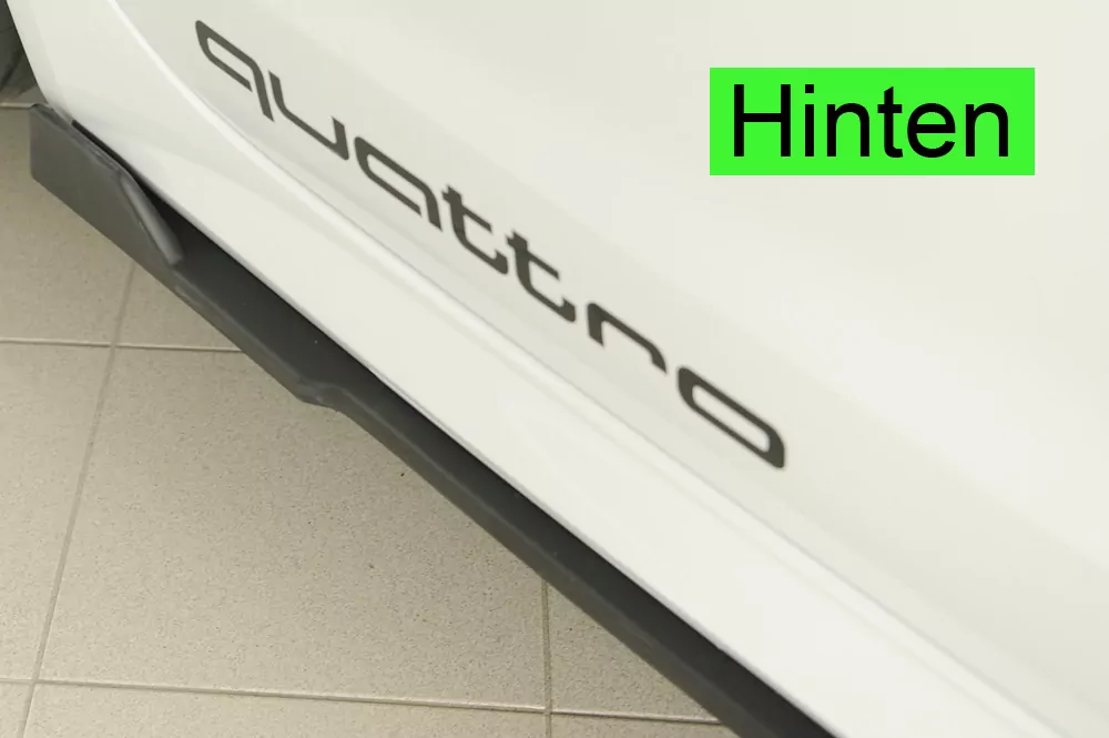 Rieger Seitenschweller rechts ansatz (2-tlg.) matt schwarz für Audi A6 S6 (4G/C7) Lim. 09.14- (ab Facelift)