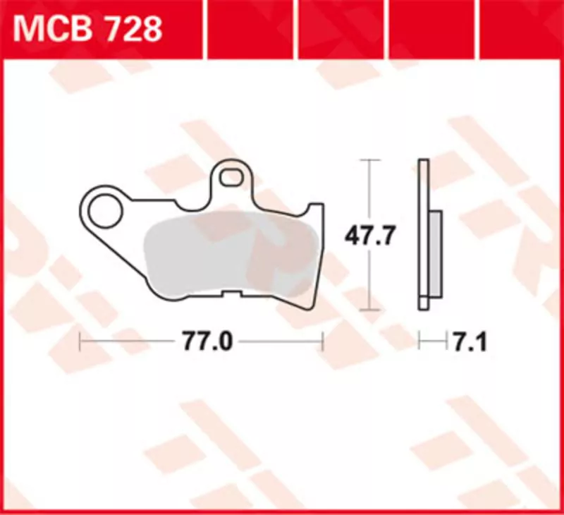 TRW Lucas Bremsbelag MCB728 mit ABE
