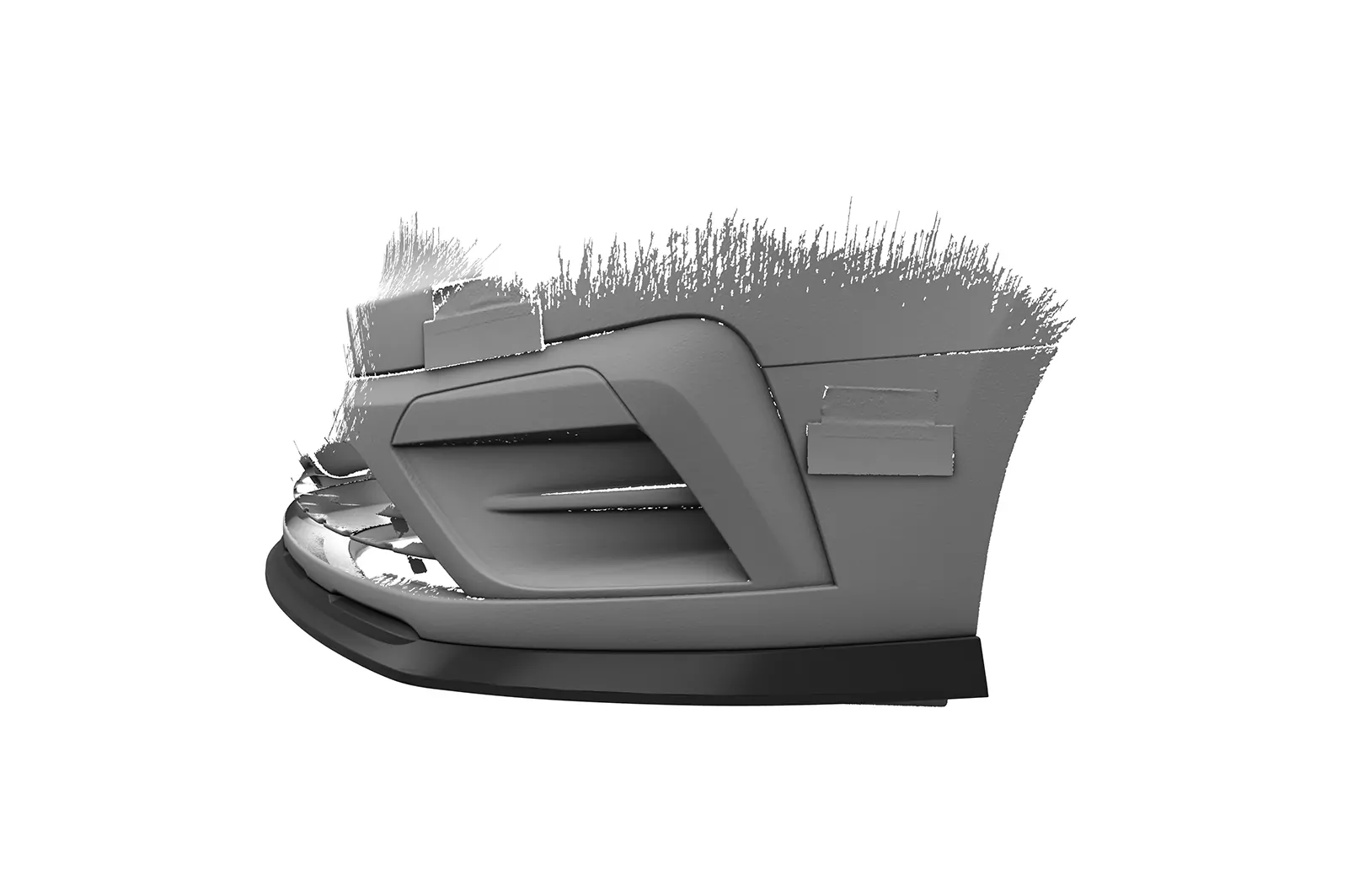 Cup-Spoilerlippe mit ABE für Renault Trafic III CSL797 Schwarz Strukturiert