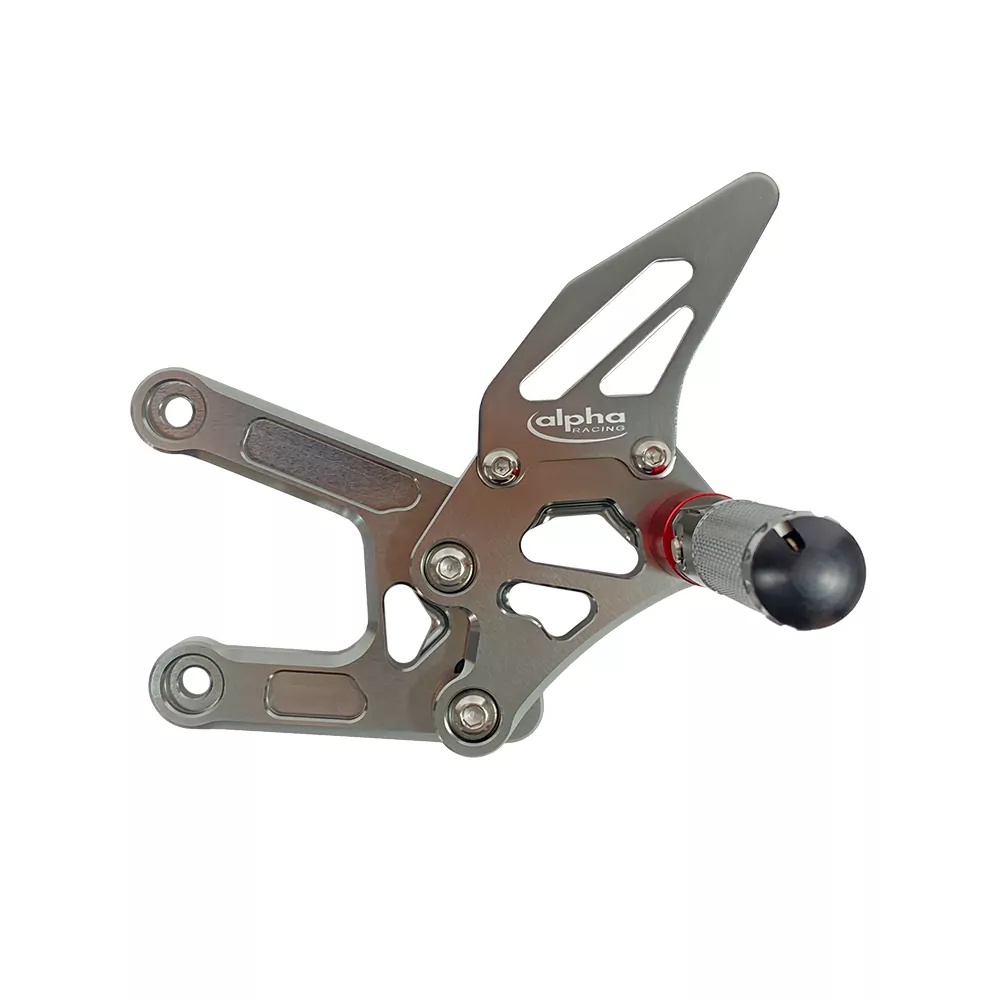 TRACK Fußrastenanlage titanfarben Yamaha YZF-R6 RJ11 RJ15 RJ27 2006- ABE