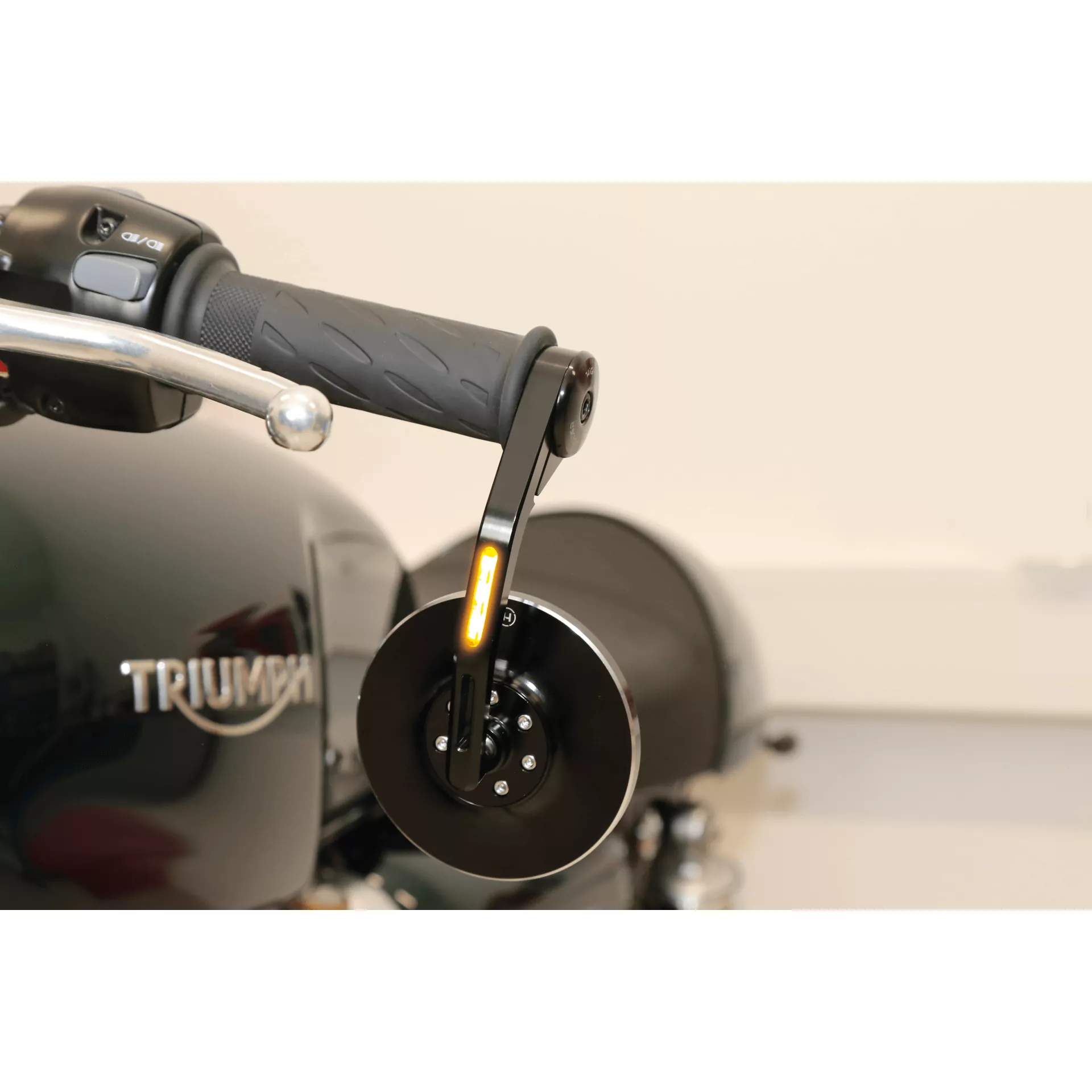 HIGHSIDER pro Conero, Lenkerendenspiegel  mit LED-Blinker, Schwarz (1Stk.)