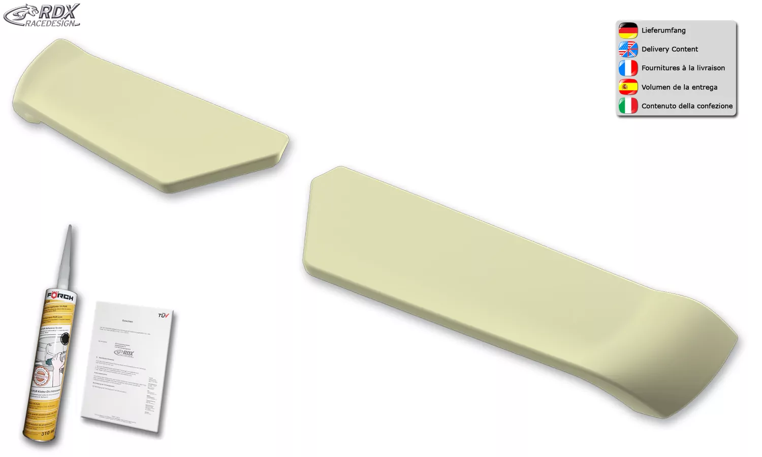 RDX Heckspoiler für MERCEDES Vito & Viano 639 2003-2014 (für Heckklappe) Dachspoiler Spoiler