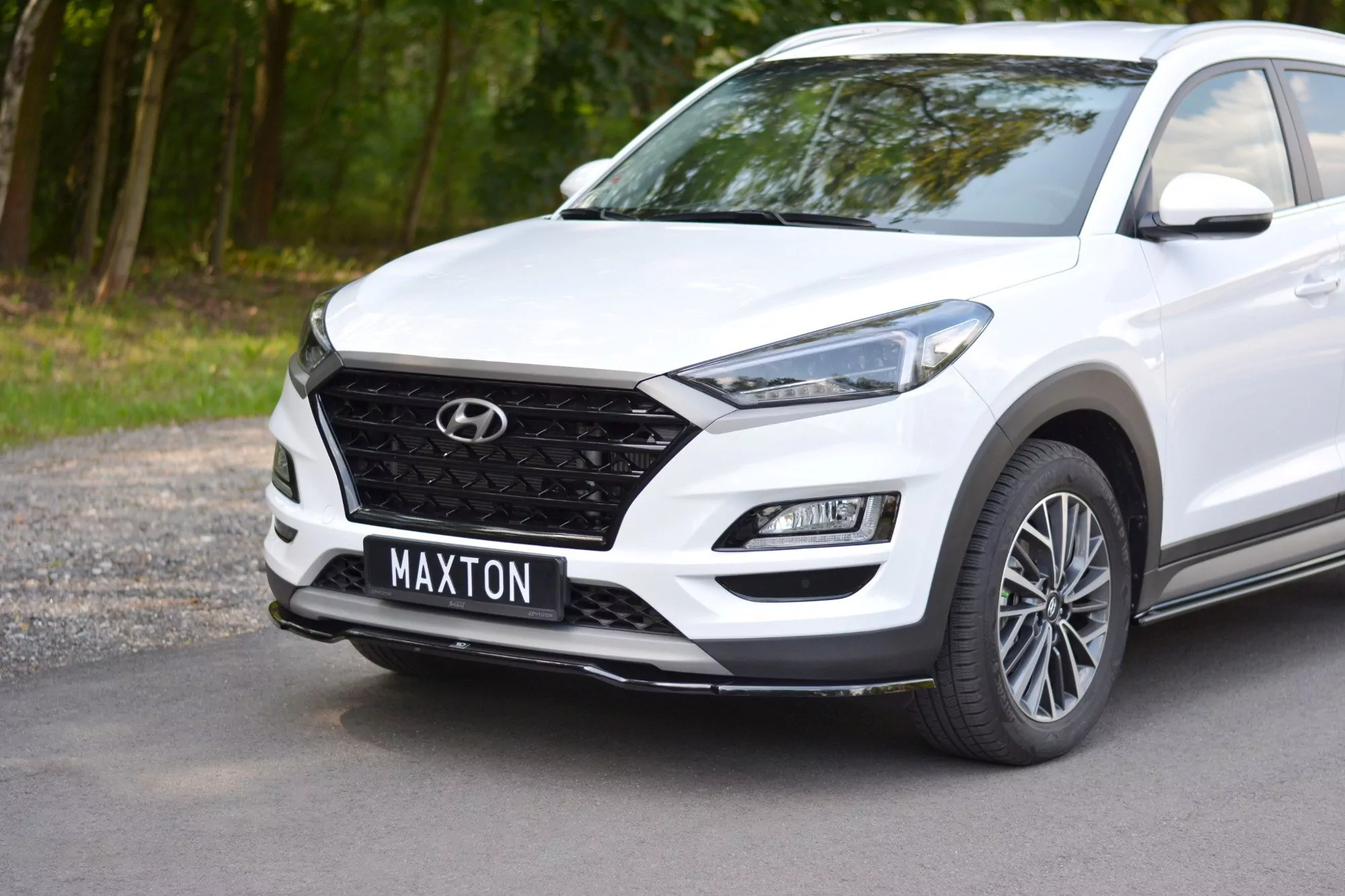 Front Ansatz Passend Für V.2 Passend Für Hyundai Tucson Mk3 FL Schwarz Hochglanz Schwarz Hochglanz
