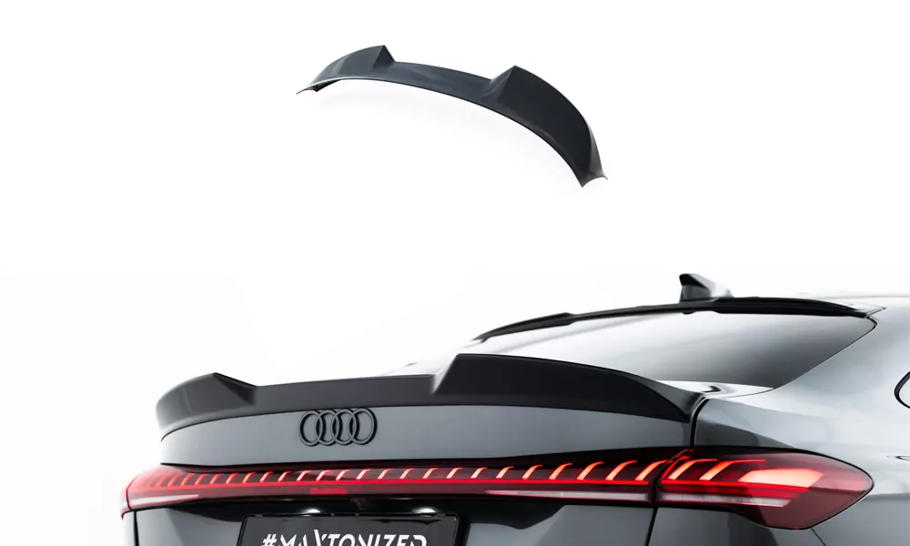 Spoiler CAP Für 3D Audi A5 S-Line Limousine B10 Schwarz Hochglanz