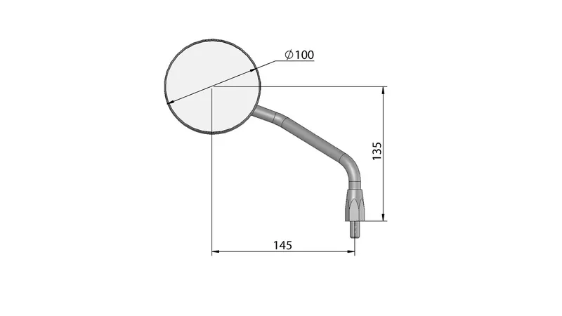 LSL LSL Spiegel Clubman mit LSL Logo Aufdruck, schwarz/rechts