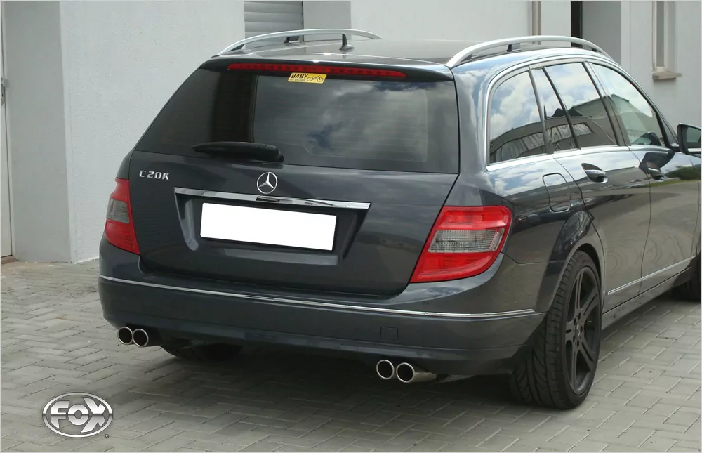 Mercedes C-Klasse 4 Zylinder - W204/S204  Endschalldämpfer rechts/links mit Y-Verbindungsstück - 2x70 Typ 16 rechts/links