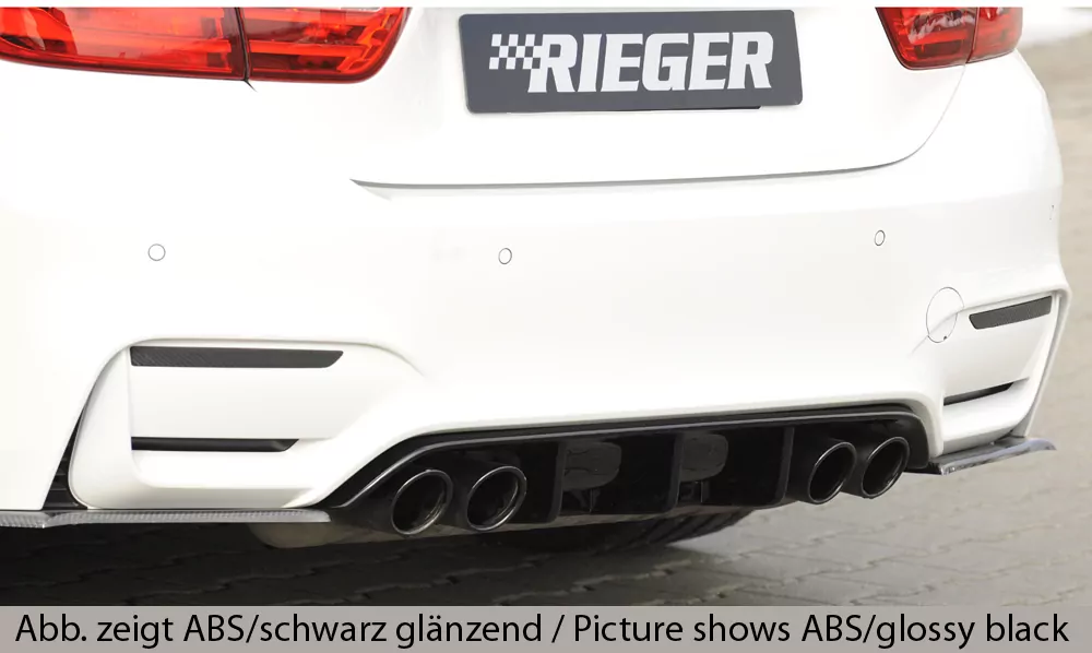 Rieger Heckeinsatz für BMW 3er F80 M3 (M3) | Lim. 01.14- für orig. Heckschürze