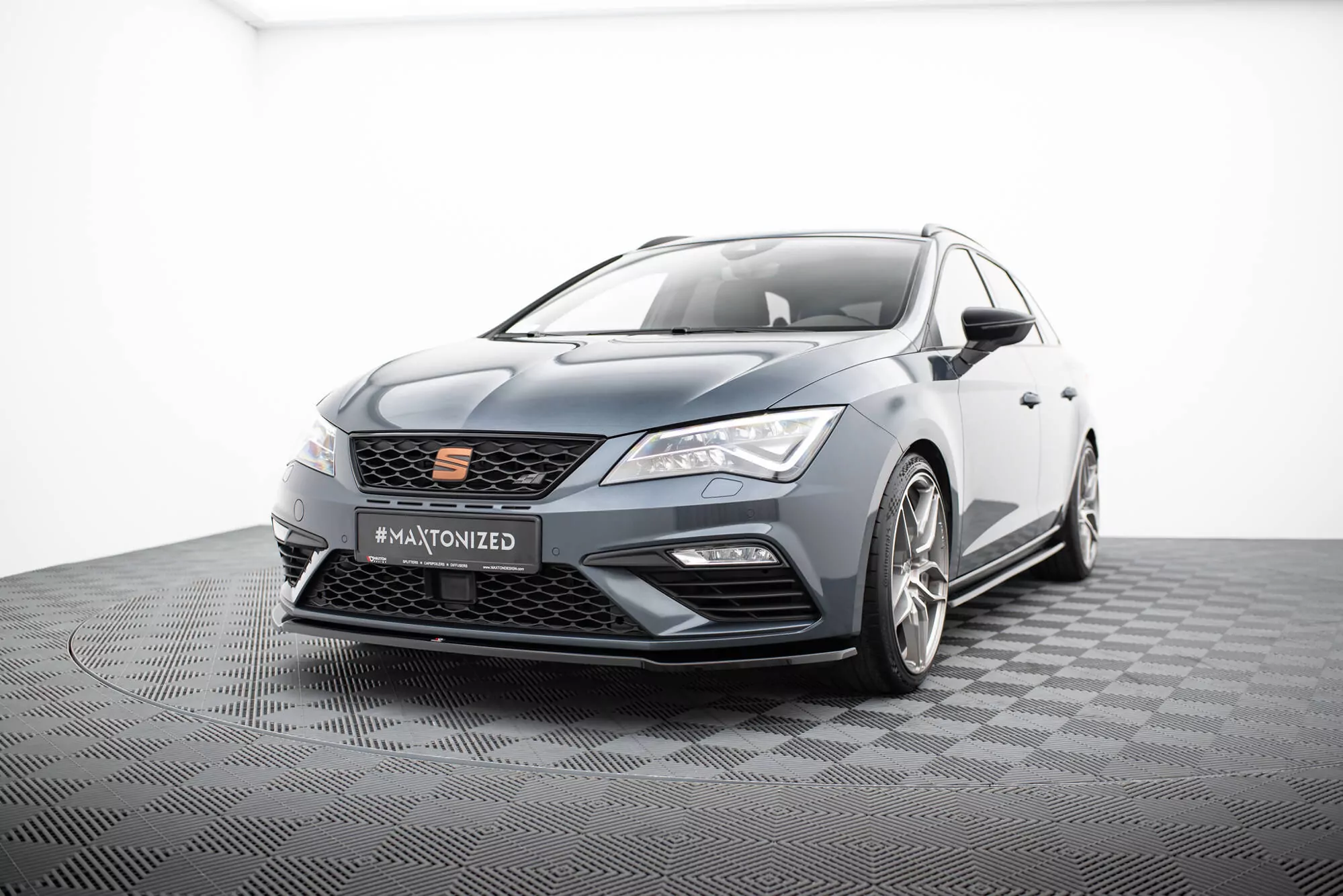 Front Ansatz Passend Für V.2 Passend Für Seat Leon Mk3 Cupra/ FR FL Schwarz Hochglanz Schwarz Hochglanz