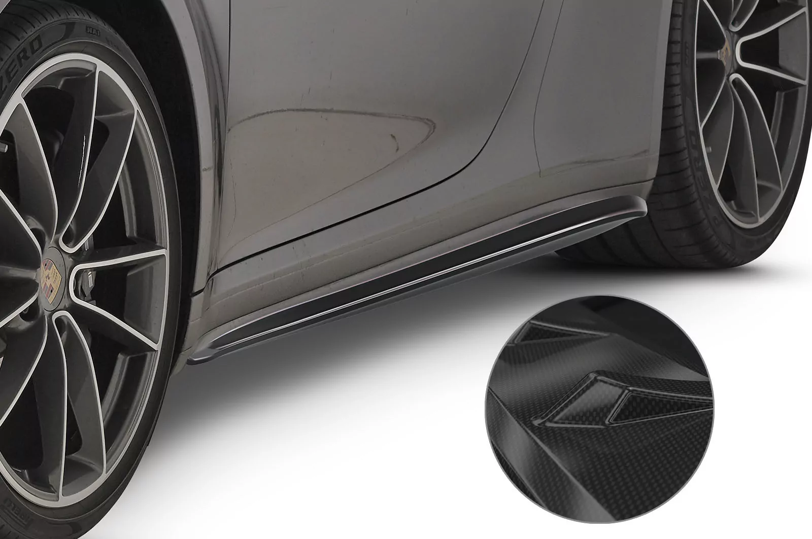 Seitenschweller für Porsche 911/992 SS471-C Carbon Look Hochglanz