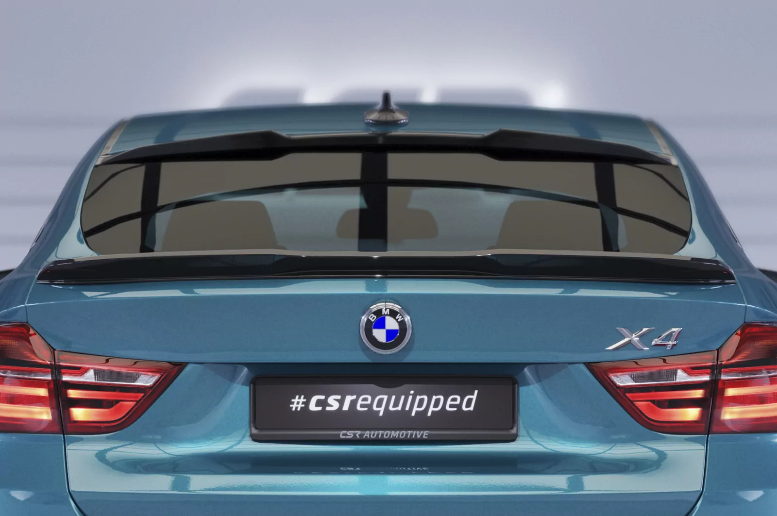 Heckflügel mit ABE für BMW X4 (F26) HF014 Schwarz Strukturiert