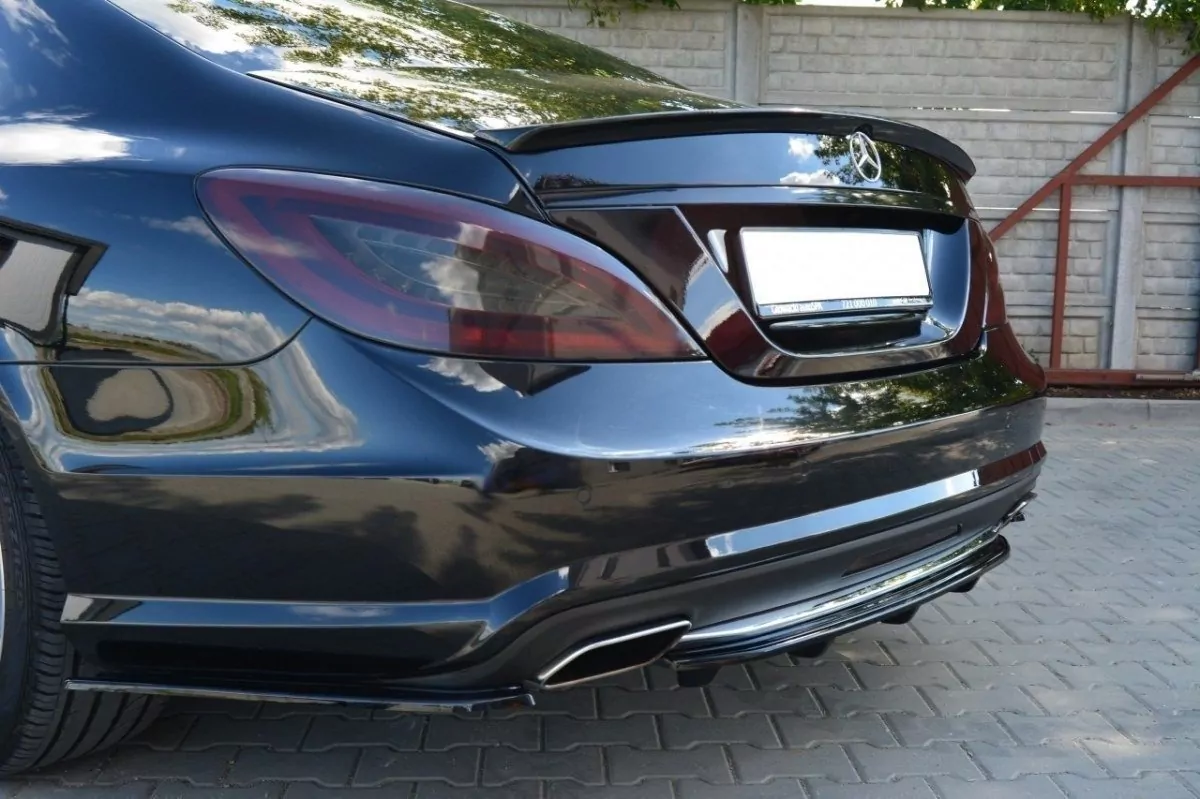 Mittlerer Diffusor Heck Ansatz Passend Für Passend Für MERCEDES CLS C218 DTM LOOK AMG LINE Schwarz Hochglanz Schwarz Hochglanz