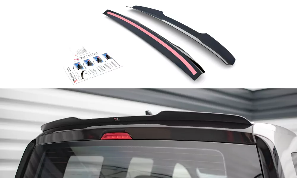Spoiler CAP Für Volkswagen Caddy Mk5 Schwarz Hochglanz