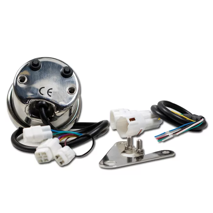 Daytona Digital-dzm, "velona", Chrom, Ø 60mm, Bis 18.000 U/min, Öl/wasser/uhr, Blaue Beleuchtung