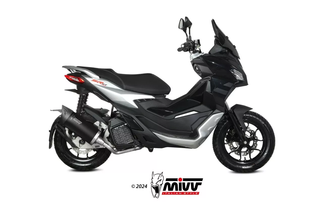 MIVV MOVER Edelstahl Schwarz APRILIA SR 200 GT 22-24
